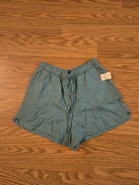 NWT Universal Thread Teal High-Rise Drawstring Shorts
